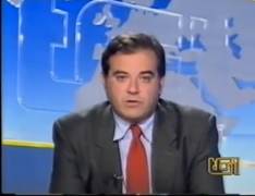 Ludovico Di Meo conduce l’edizione straordinaria del TG1 iniziata nel pomeriggio dell’11 settembre 2001.